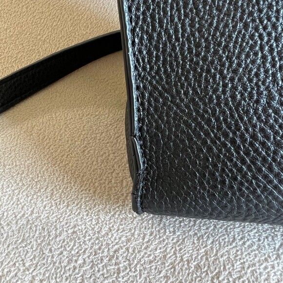 Steve Madden Hobo Bmelisa Shoulder Purse Satch Black Silver Faux Leather Cross B - Picture 6 of 11